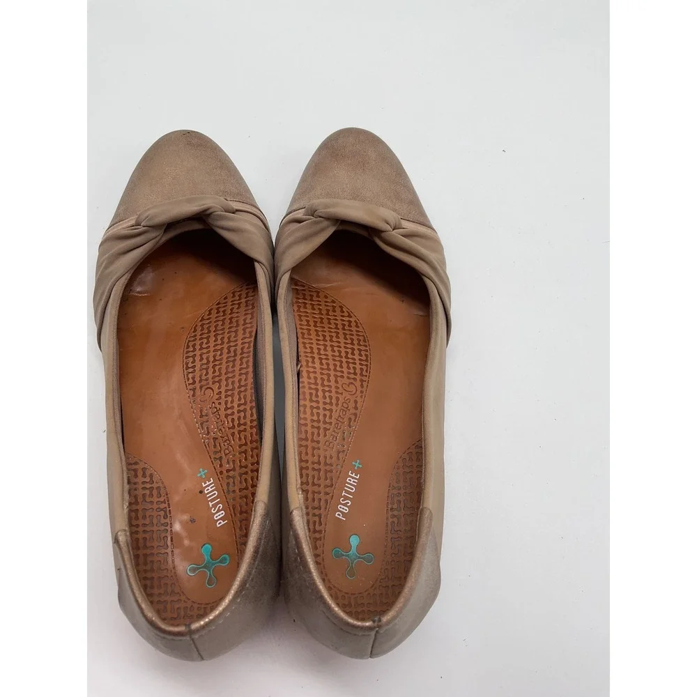 Comfortiva Flats Dress Shoes‎ Comfort Posture+ Knot Detail Beige Size 8